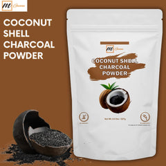 mganna coconut shell charcoal powder for exfoliating scrubs and smoother skin