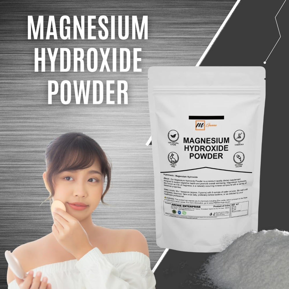 mGanna Magnesium Hydroxide Powder product displayed on a shelf
