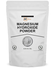 mGanna Magnesium Hydroxide Powder tub label closeup showing premium quality