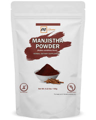 mGanna Manjistha powder package showing premium herb packaging for skincare