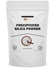 mGanna precipitated silica powder packaging with label in a compact 227g container for easy storage.