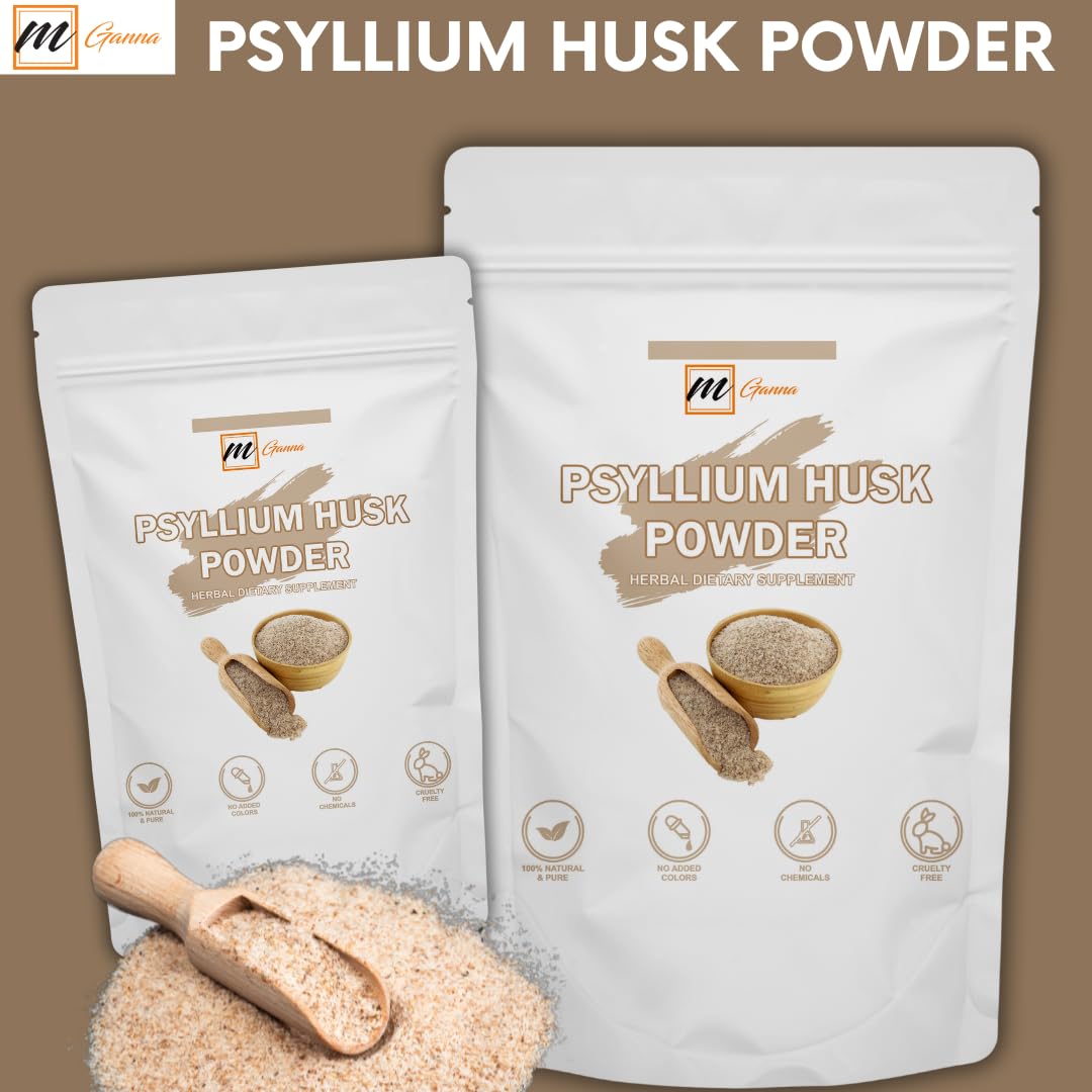 mganna psyllium husk mixed into smoothie for fiber boost