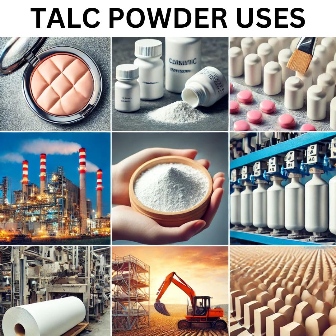 mGanna talc powder demonstrating oil absorption for matte finishes.
