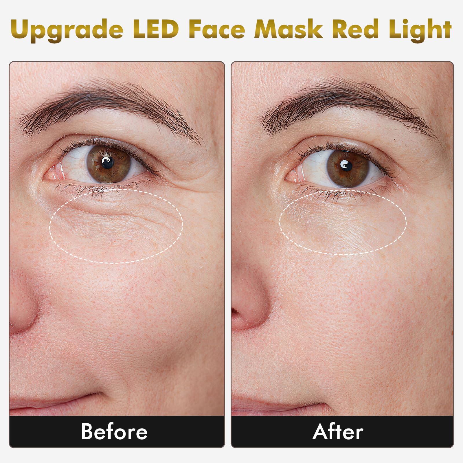 mhpoycd FM-03 LED mask control panel showing mode options for red, blue, and infrared.