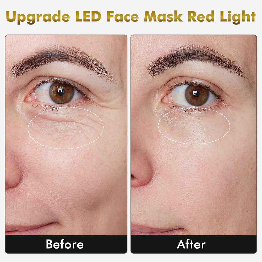 mhpoycd FM-03 LED mask control panel showing mode options for red, blue, and infrared.