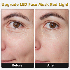 mhpoycd FM-03 LED mask control panel showing mode options for red, blue, and infrared.