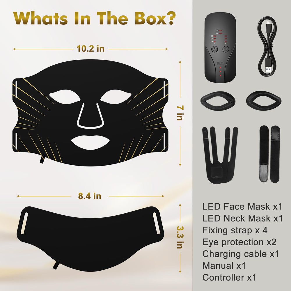 MHPoycd red light therapy mask adjustable straps fit various face shapes