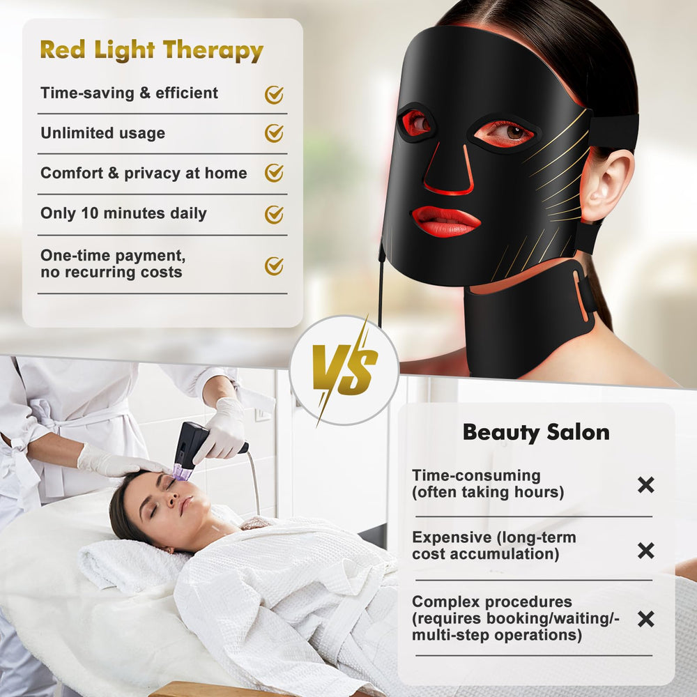 MHPoycd red light therapy mask includes manual and accessories for easy setup
