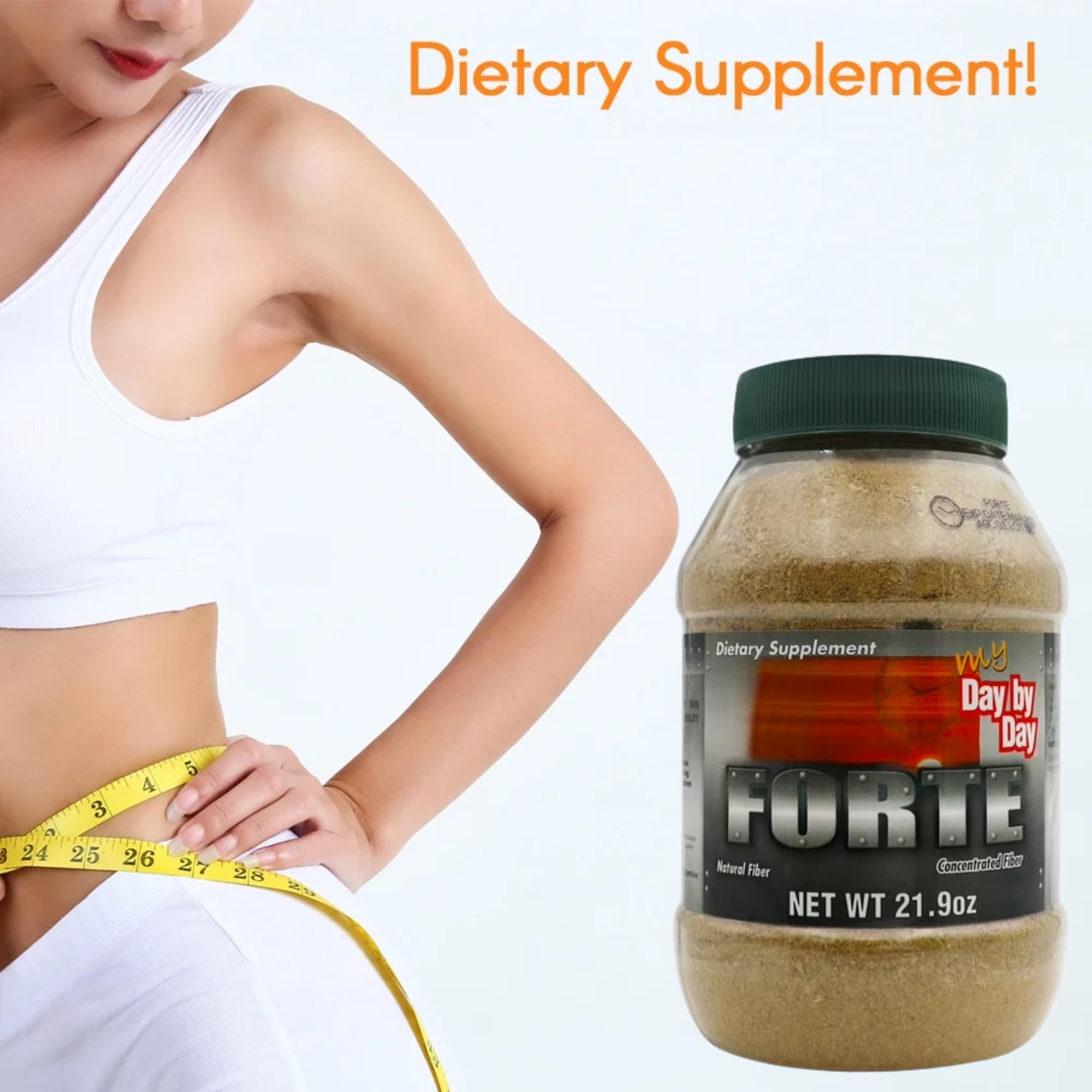 Mi Fibra Diaria Forte powder mixing into water for easy daily intake.