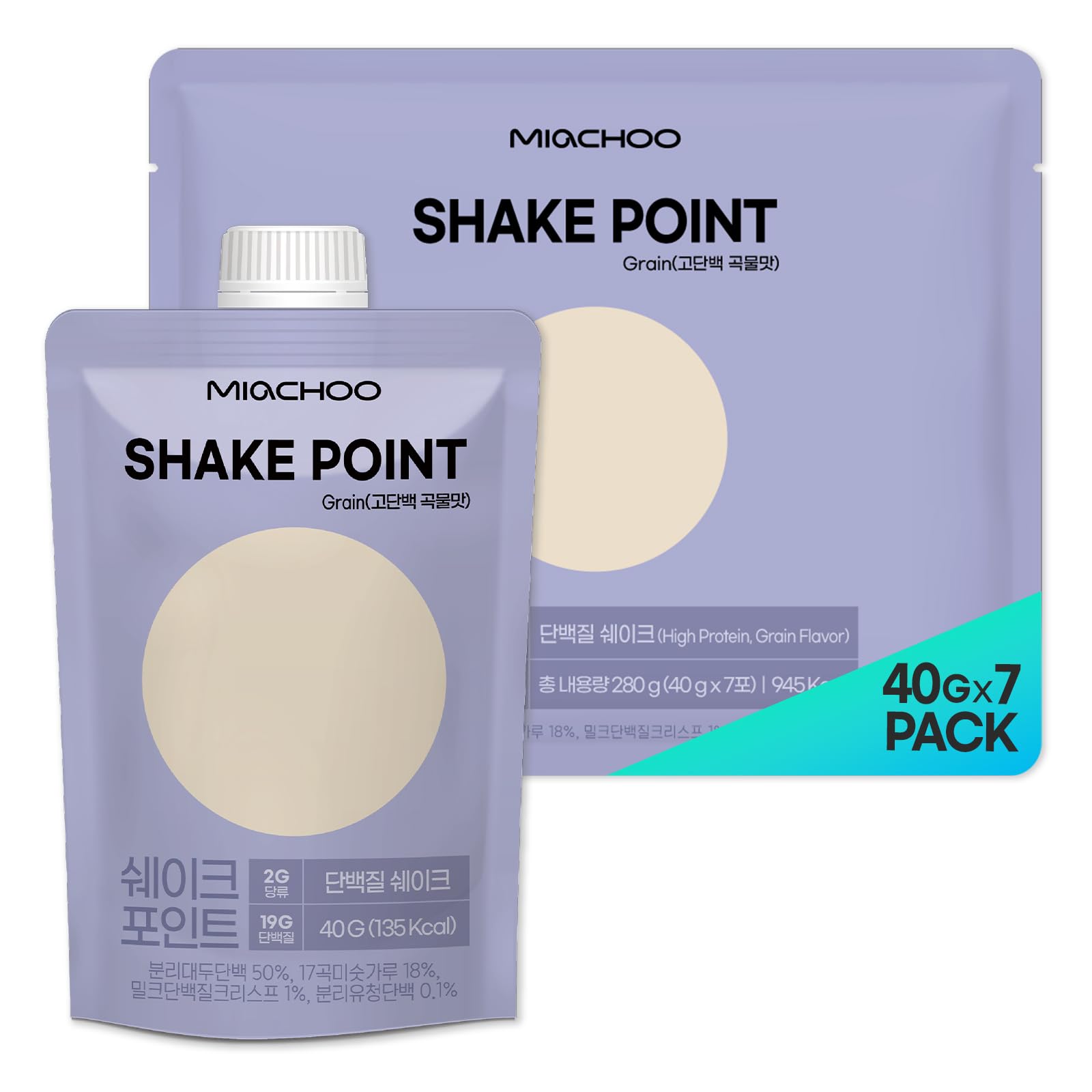MIaCHOO Protein Shake Point grain flavor front view, convenient meal option