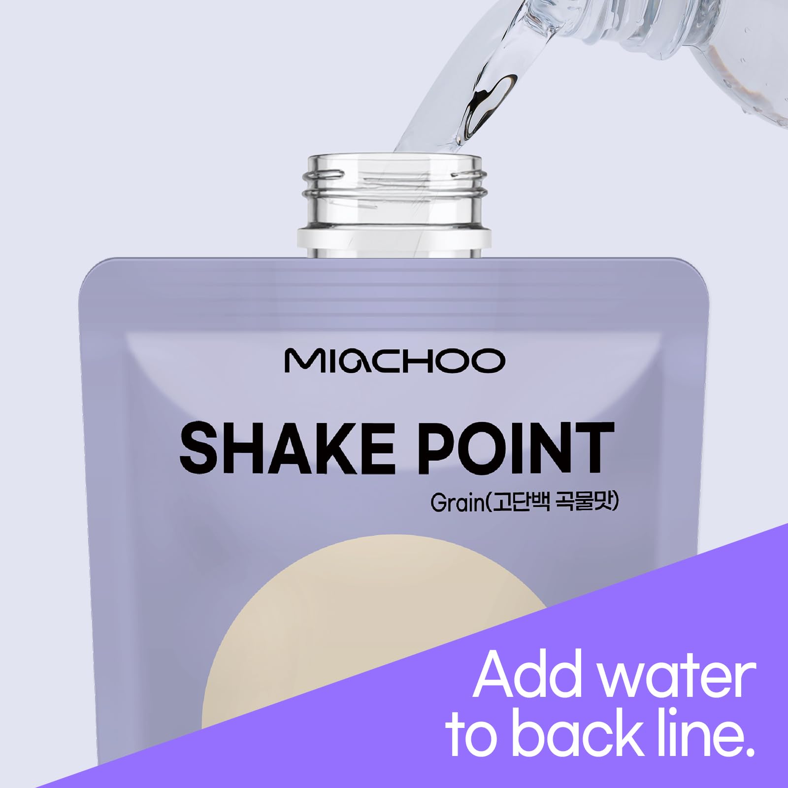 MIaCHOO Protein Shake Point prepared shake in glass, protein-rich option