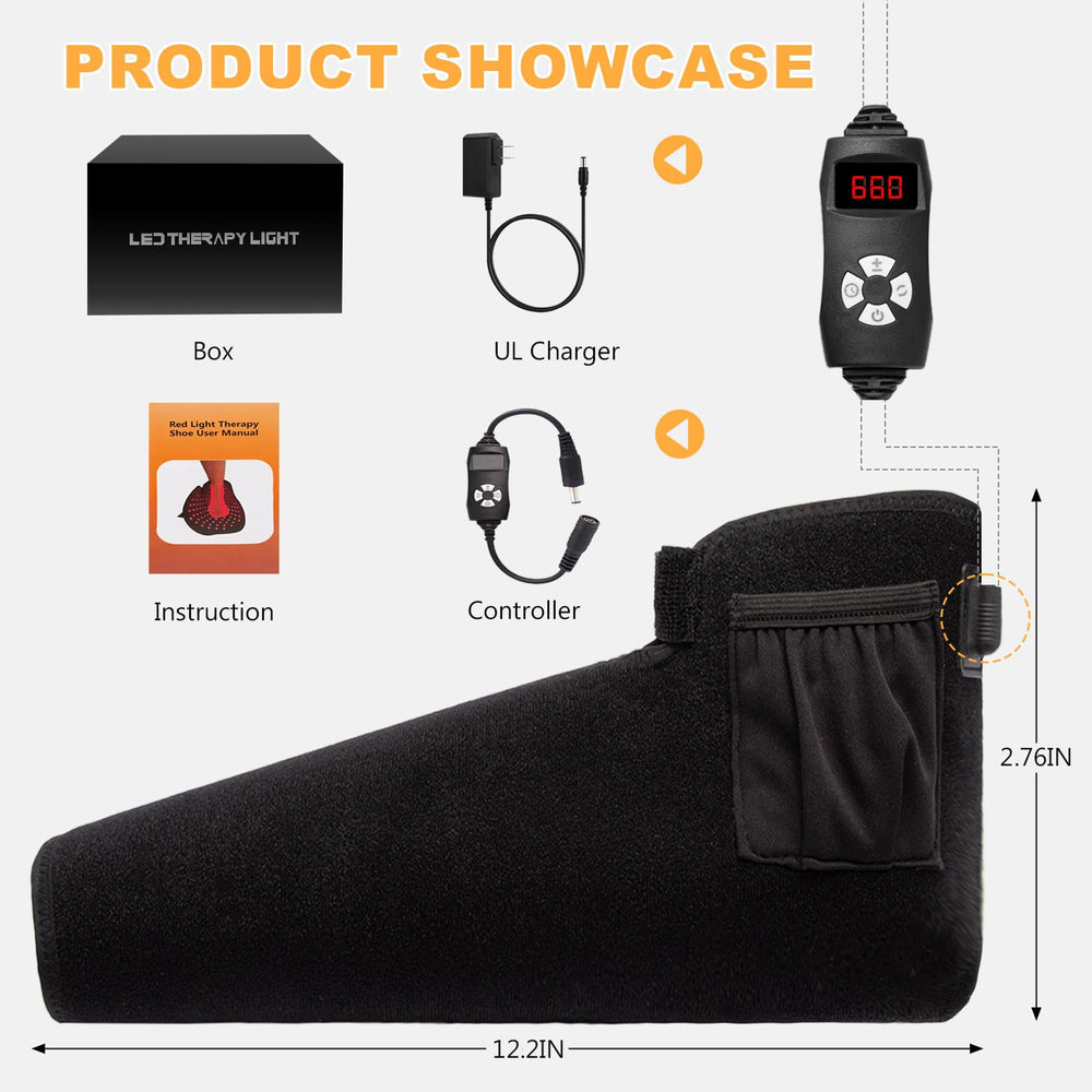 Miaimther red light therapy shoe USB powered option enables portable on-the-go use.
