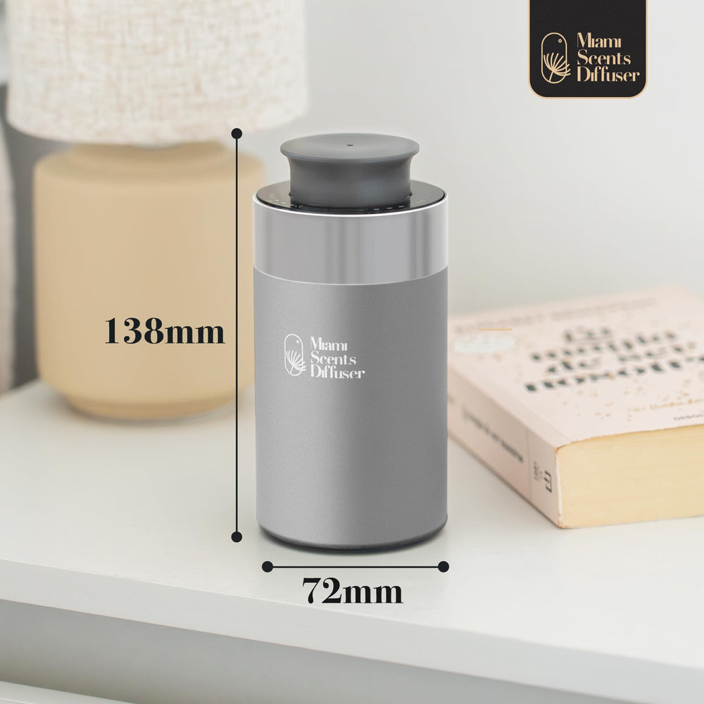 Miami Scents Diffuser built-in battery enables wireless, on-the-go operation.