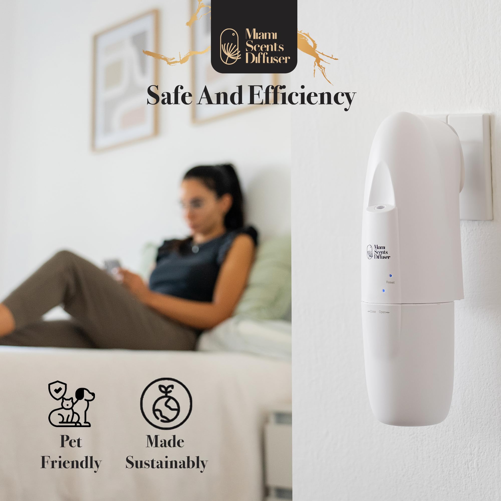 Miami Scents Diffuser energy-efficient and safe for ongoing use