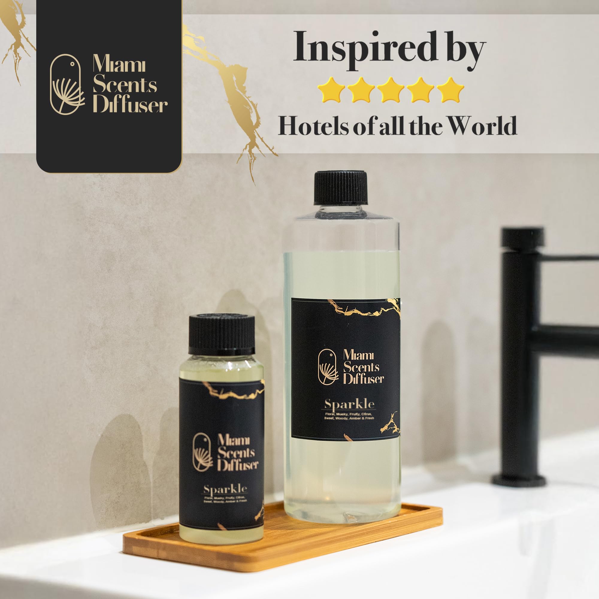 Miami Scents Diffuser Sparkle spa setup hints at relaxing ritual possibilities