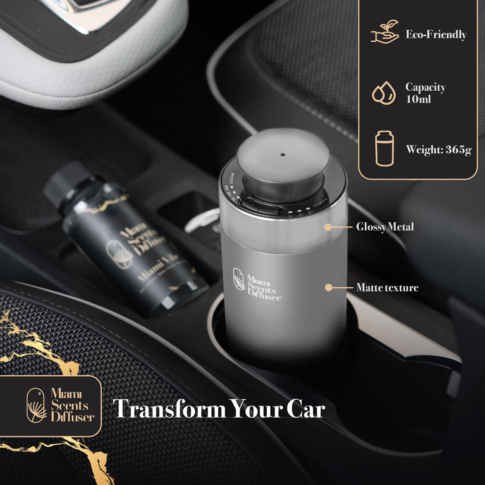 Miami Scents Diffuser ultrasonic cool mist delivers gentle aroma.