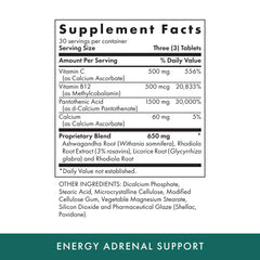 Close-up of the vegan tablets packaging for Michael's Adrenal Xtra
