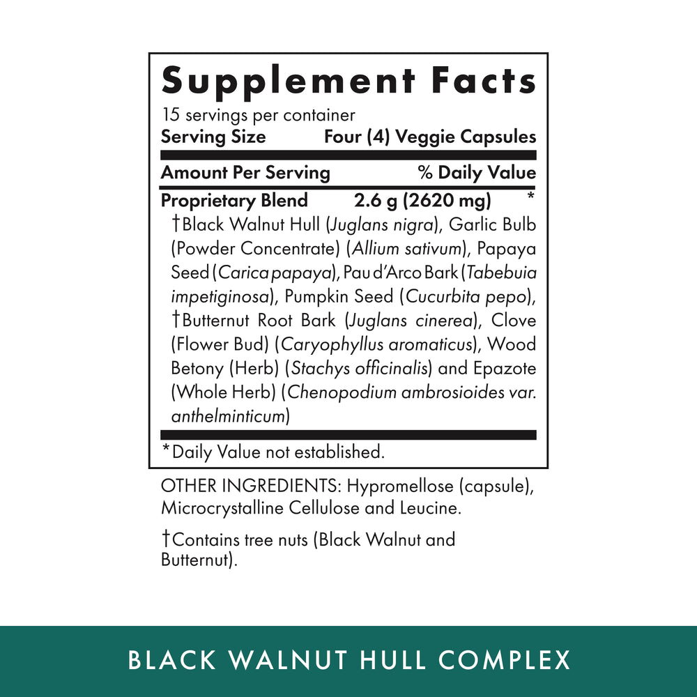 MICHAEL'S Black Walnut Hull Complex tablets close-up for easy intake and potency.