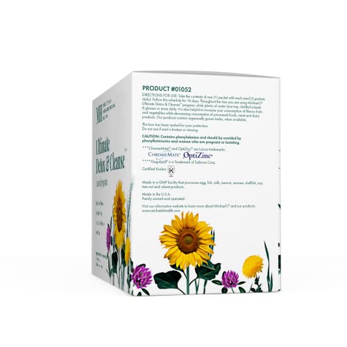 Michaels detox convenient packets arranged for on-the-go use.