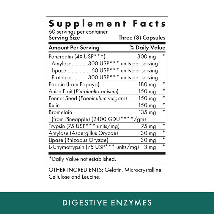 Michaels Digestive Enzymes capsules pouring, convenient intake with meals.
