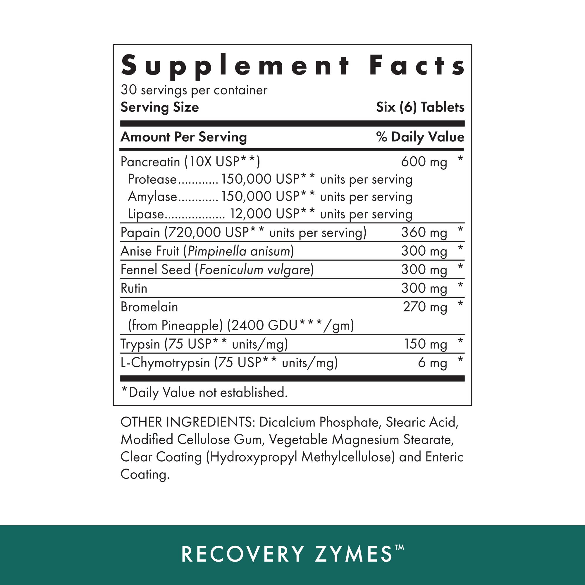 MICHAEL'S enteric-coated pancreatin 10x tablets for improved absorption.
