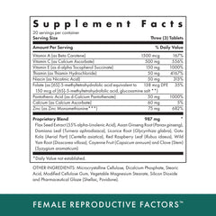 MICHAEL'S Female Reproductive Factors tablets closeup for vegetarian use.