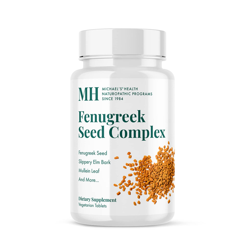 MICHAEL'S Fenugreek Seed Complex bottle front highlighting lung support benefits.