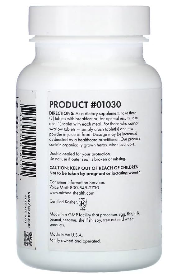 MICHAEL'S LNG bottle with label detail showing kosher certification.