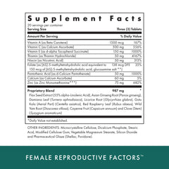 MICHAEL'S Health Naturopathic Female Reproductive Factors bottle, supports cycle and pregnancy health