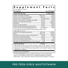 Michael's Health bottle close-up highlights vegetarian kosher multivitamin for growing girls.