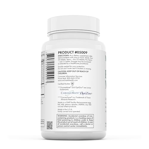 MICHAEL'S Health Naturopathic Programs label confirms doctor formulated minerals.
