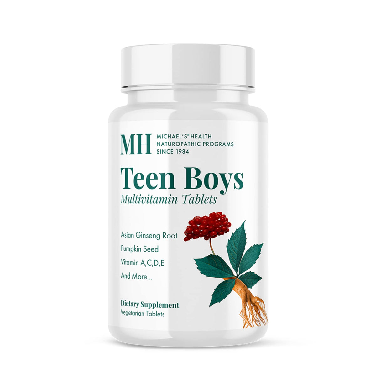 MICHAEL'S Health Naturopathic Teen Boys bottle with tablets supports daily routines.