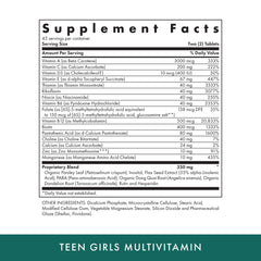 Michaels Health Teen Girls Multivitamin tablets close-up highlighting B complex for energy support.
