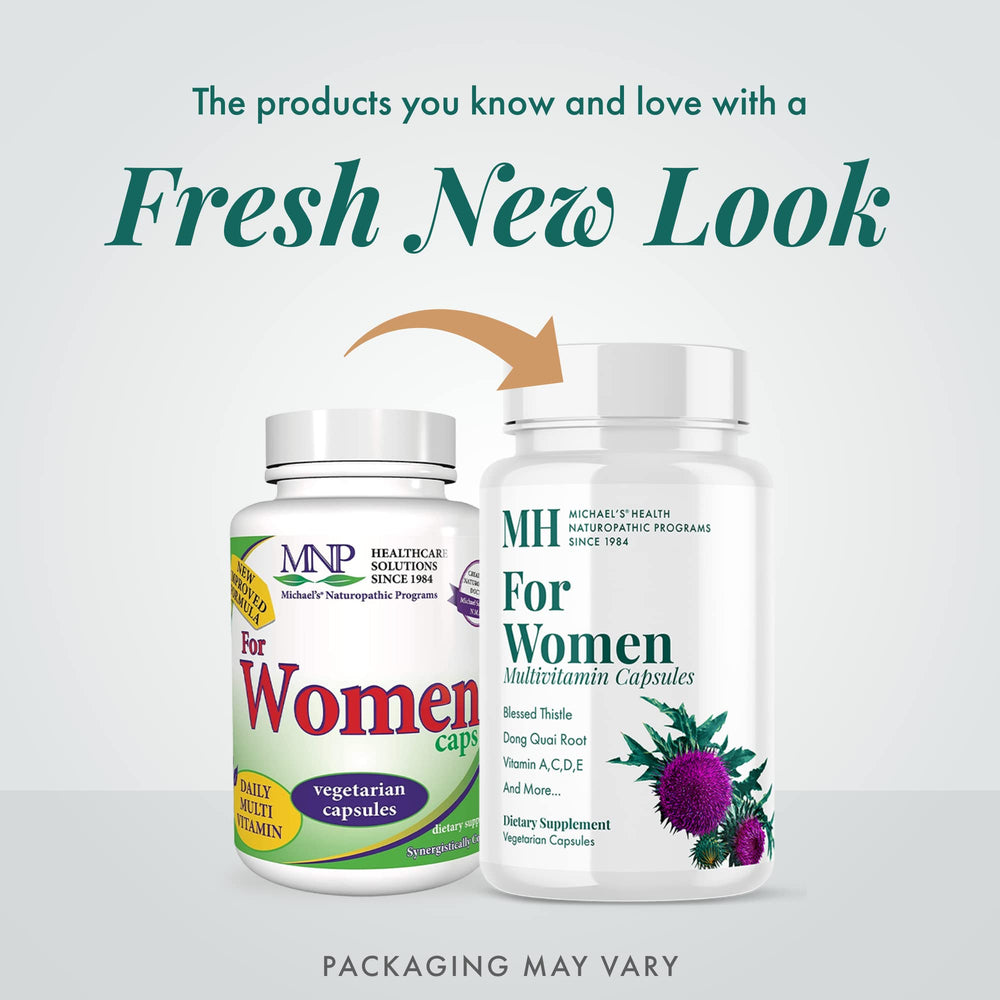 MICHAEL'S Health Naturopathic Women Multivitamin tablets closeup for easy daily administration