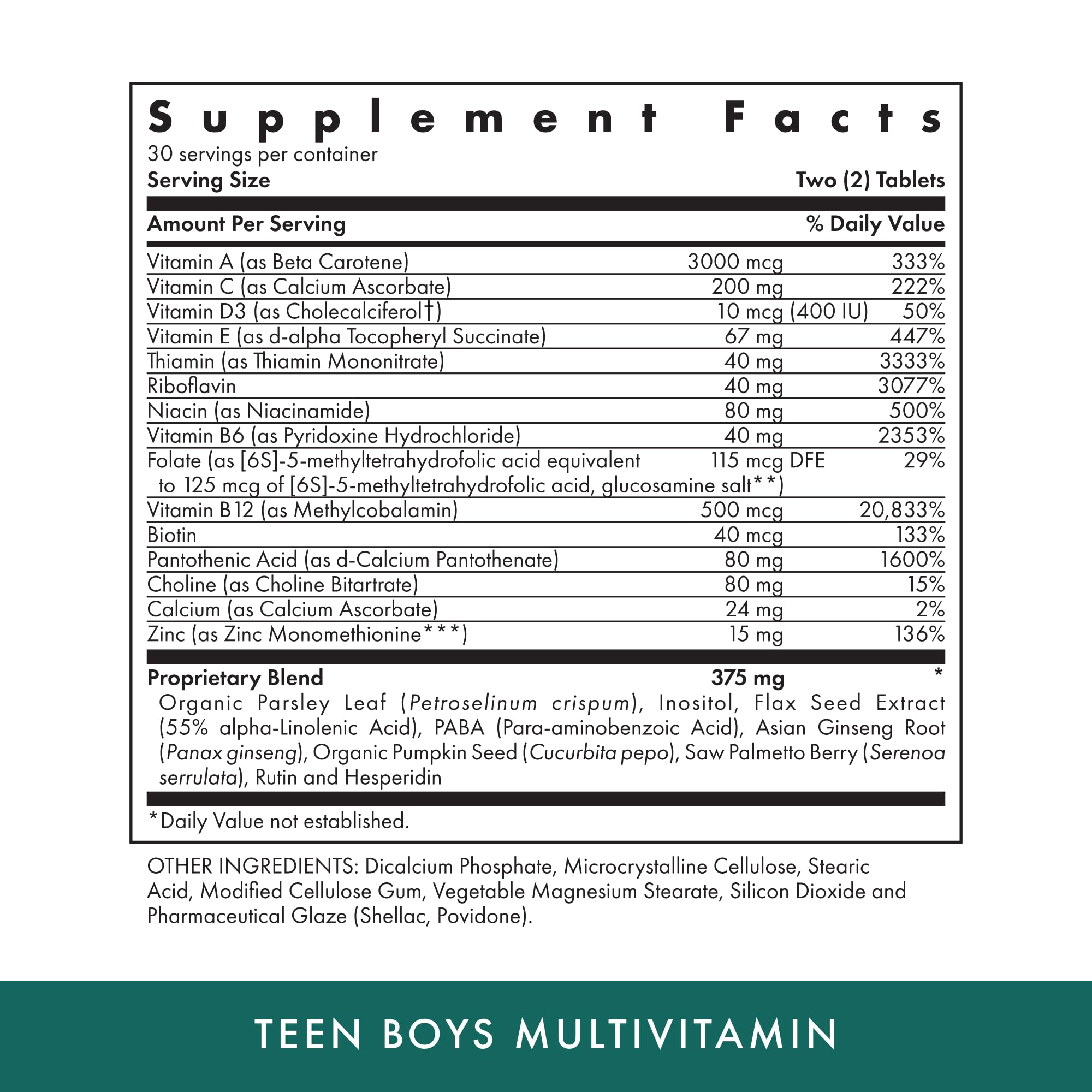 MICHAEL'S Health Teen Boys Pumpkin seed blend artwork supports balanced nutrition