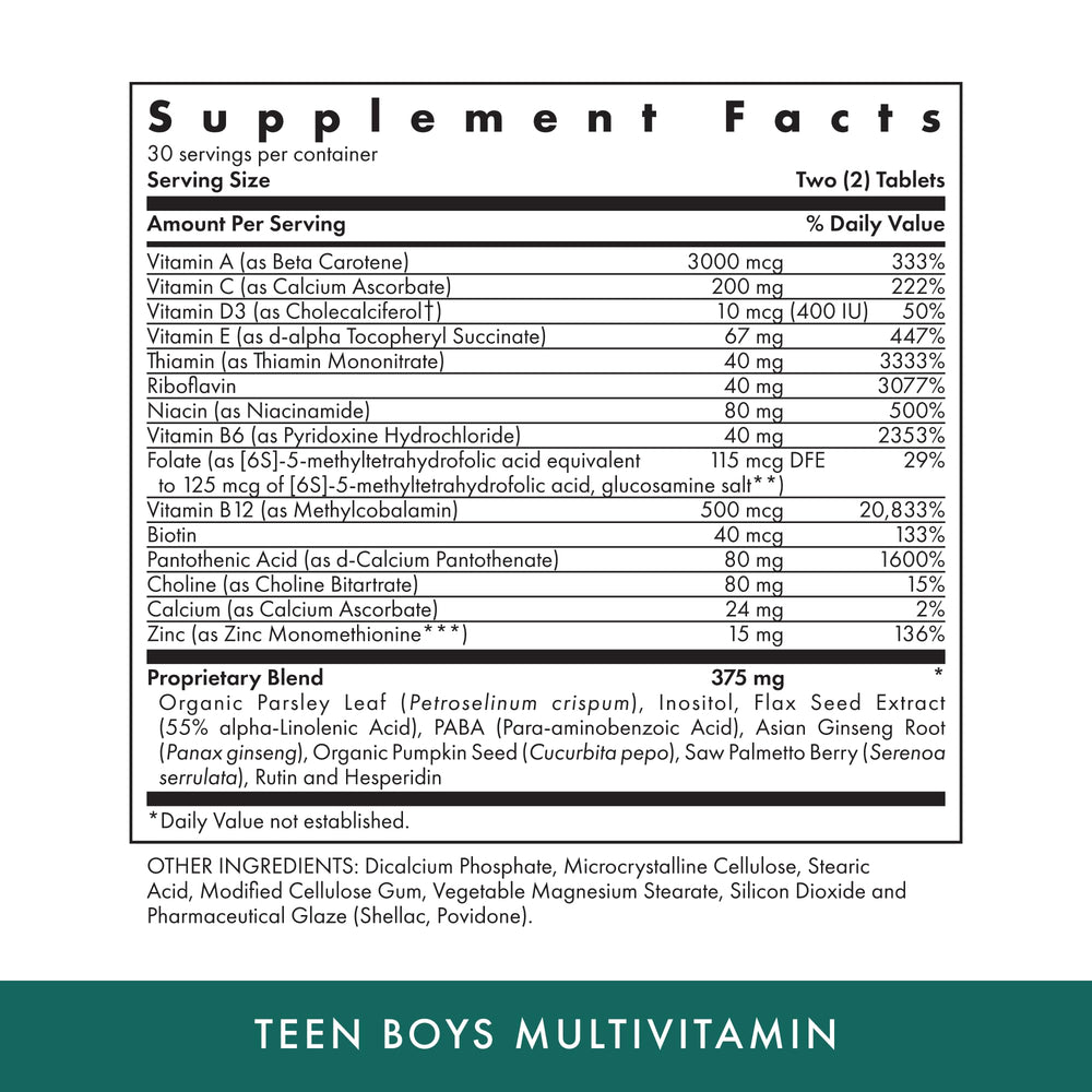 MICHAEL'S Health Teen Boys Pumpkin seed blend artwork supports balanced nutrition