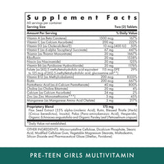 MICHAEL'S preteen girls multivitamin tablets close-up for energy support