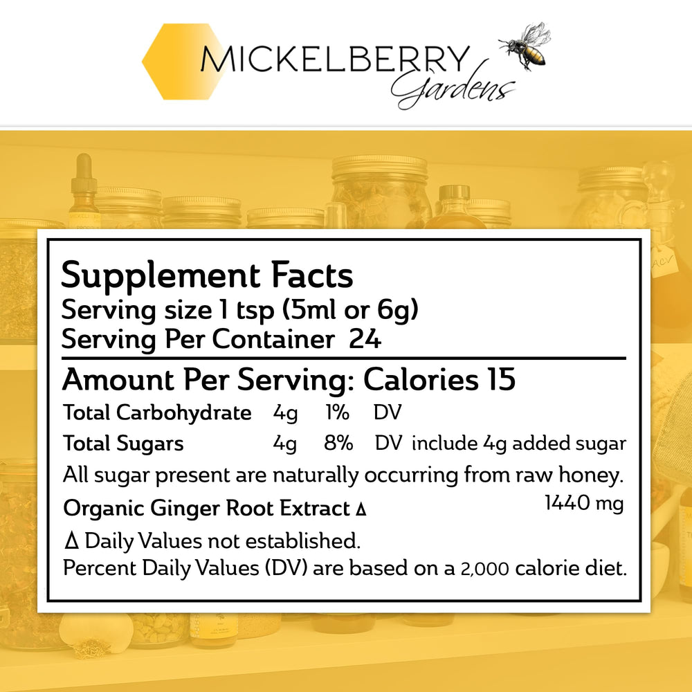 Mickelberry Gardens oxymel pour with apple cider vinegar supports digestion.