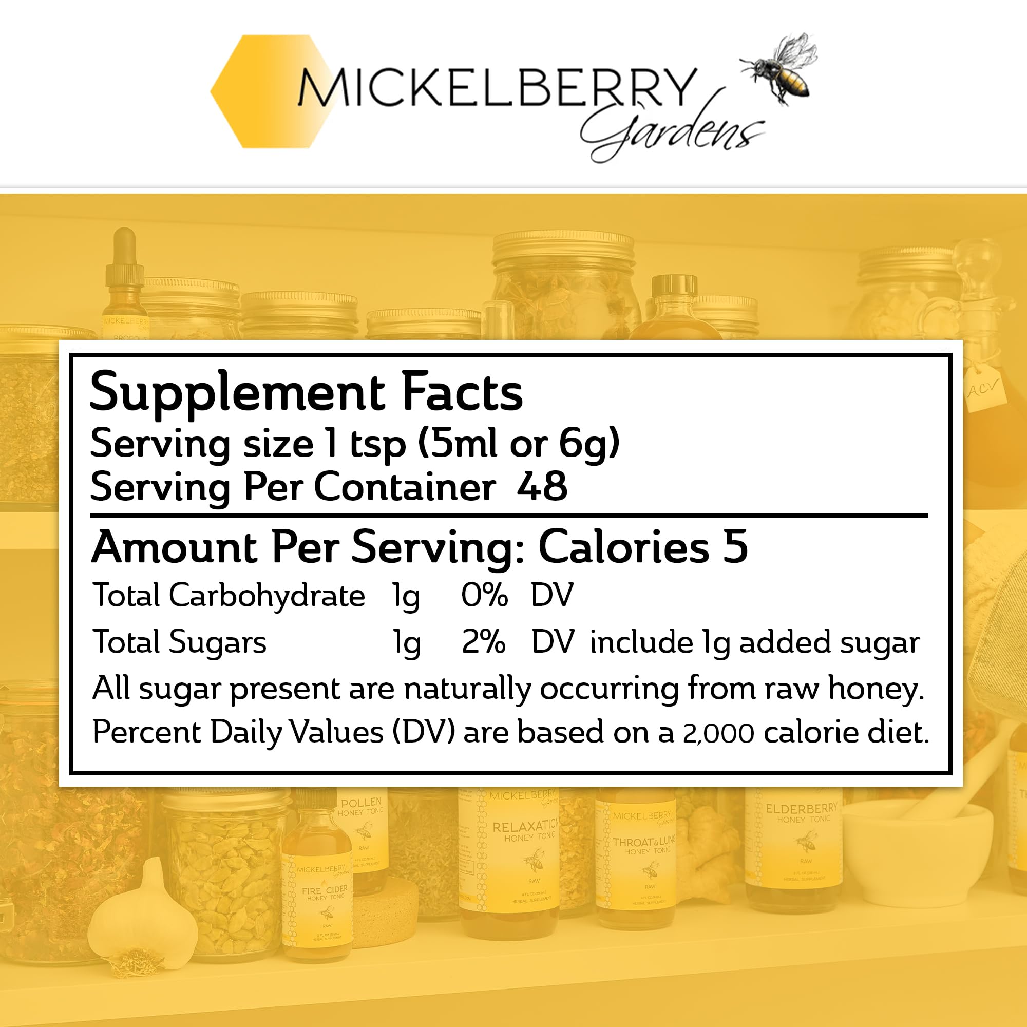Mickelberry Gardens Fire Cider being poured shows turmeric and ginger notes for drinks.