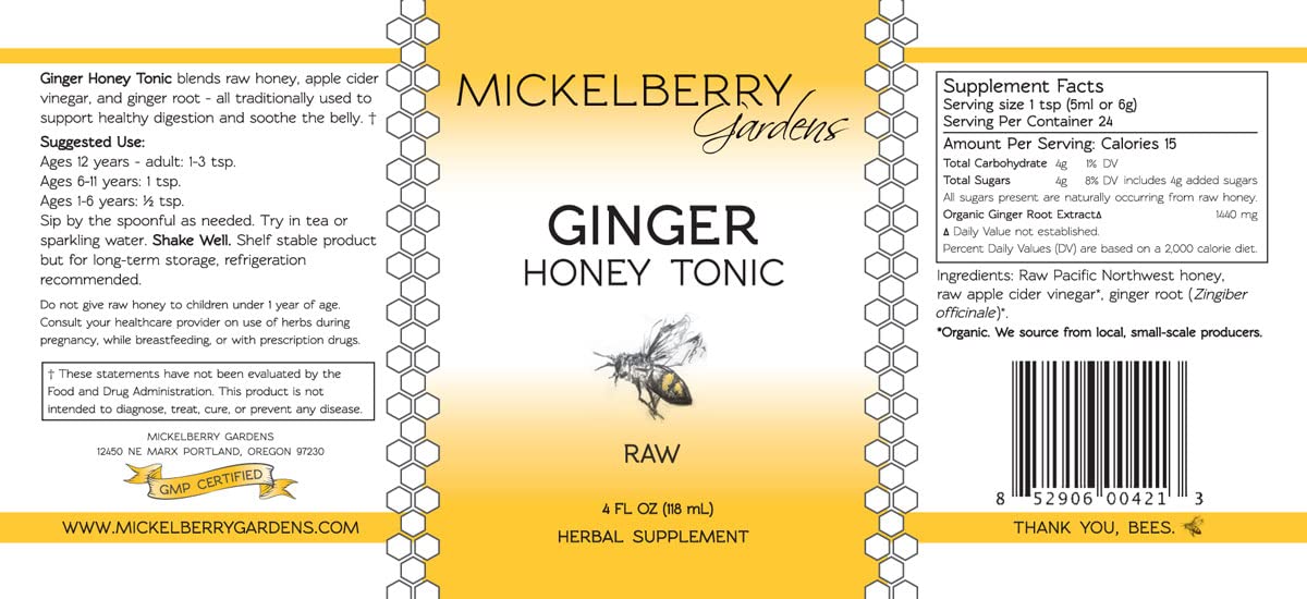 Ginger Honey Tonic in a cup suggests digestive comfort and warmth