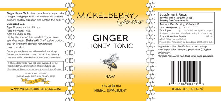 Ginger Honey Tonic in a cup suggests digestive comfort and warmth