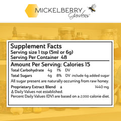 Mickelberry Gardens Relaxation Honey Tonic honey drizzle suggests versatile evening rituals.