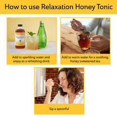 Mickelberry Gardens Relaxation Honey Tonic tea-mix setup showcasing easy nightly ritual