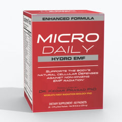 Micro Daily EMF Defense bottle ready for daily use in your water routine.