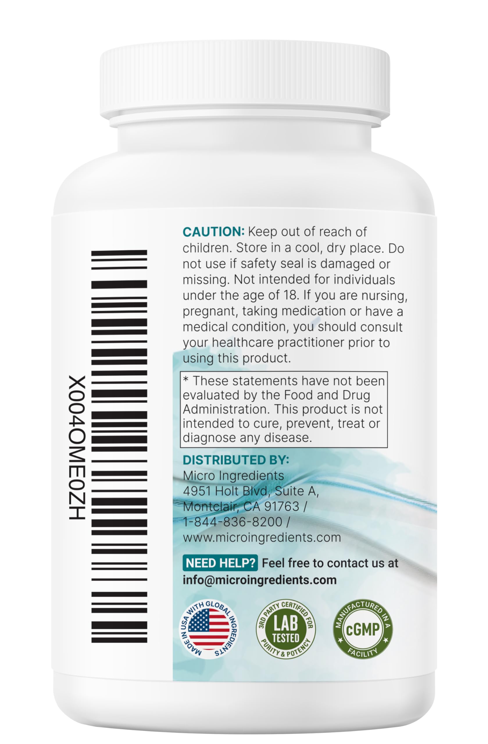 10-in-1 NMN pathway formula label on Micro Ingredients bottle