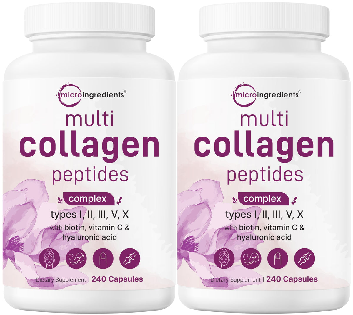 Micro Ingredients 2Pack Multi Collagen bottle for daily wellness
