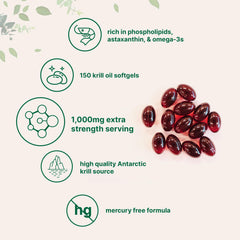 Micro Ingredients Antarctic Krill Oil label highlights astaxanthin and purity.