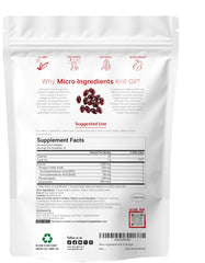 Micro Ingredients Krill Oil softgels offer easy swallowing and omega-3 delivery.