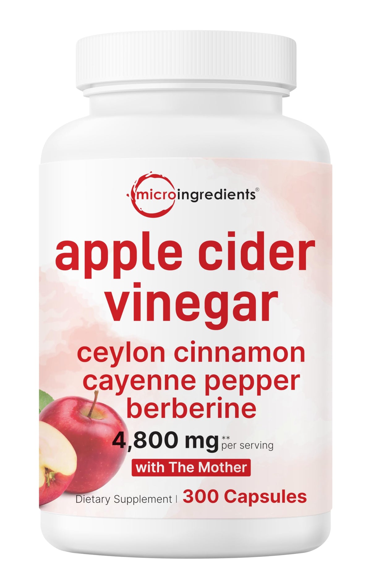 Micro Ingredients Apple Cider Vinegar Capsules bottle-front for daily digestion support