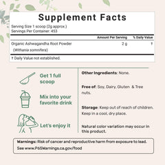 Micro Ingredients Ashwagandha powder with scoop for daily use